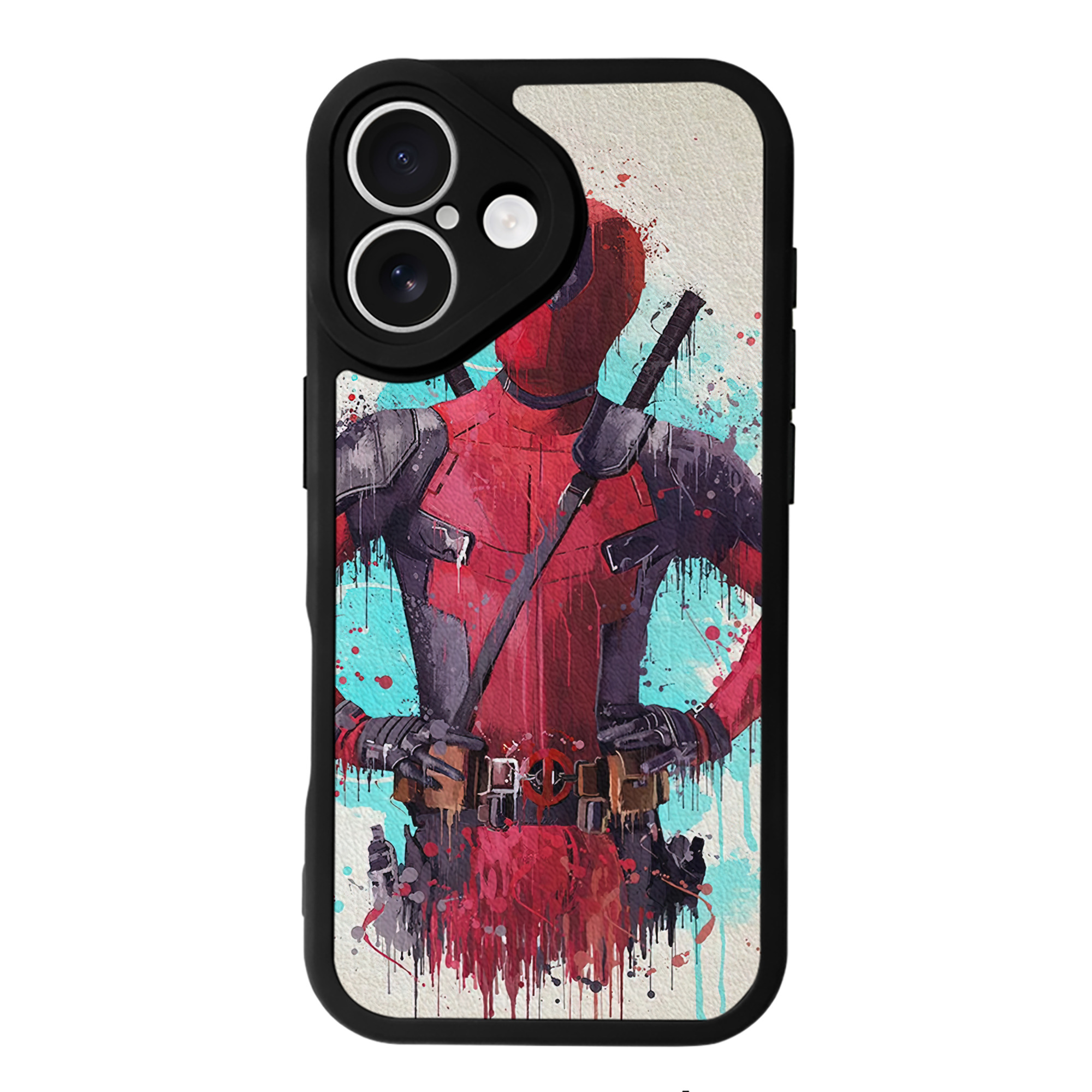 （画像用） Deadpool デッドプール 【iPhone 16シリーズ対応】シリコンスマホケース（レザー調） 材質：シリコン